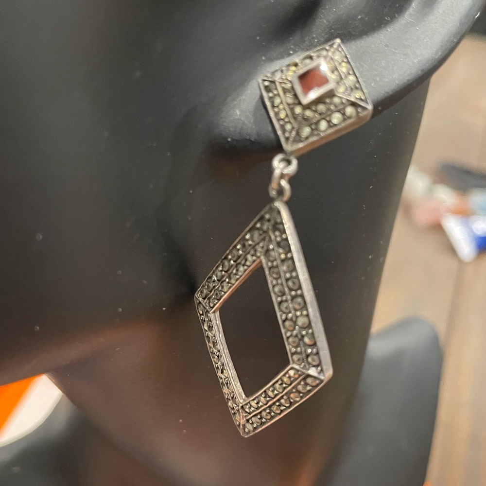 Vintage Marcasite sterling earrings